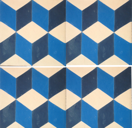 Geometric Blue Encaustic Tile 20cm*20cm*1.5cm